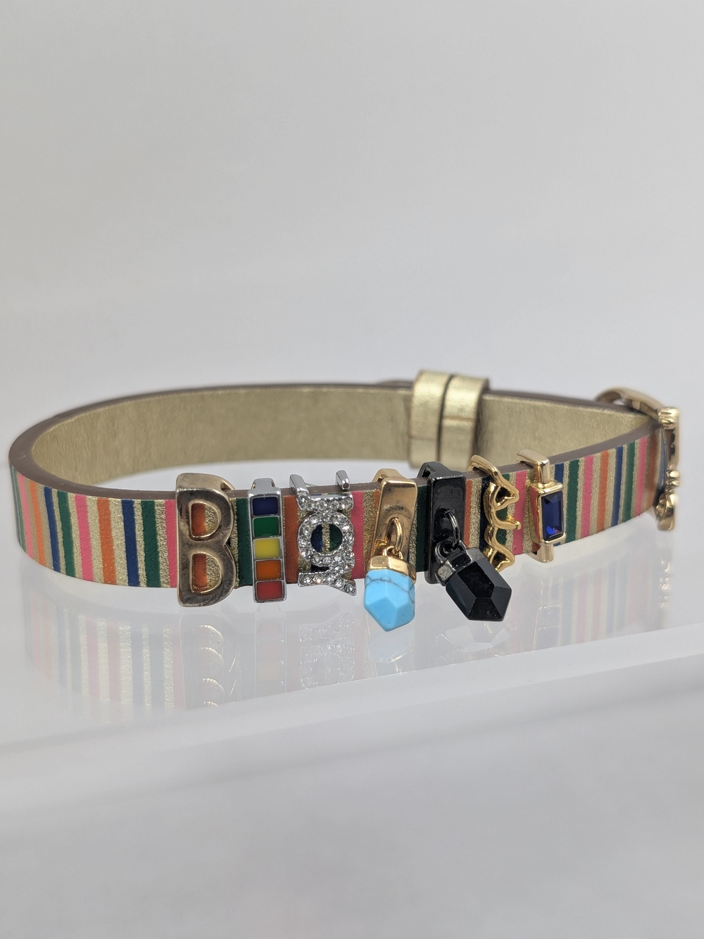KEEP Collective Multicolor Leather Bracelet Pride JOY SIS Sliders | 0032